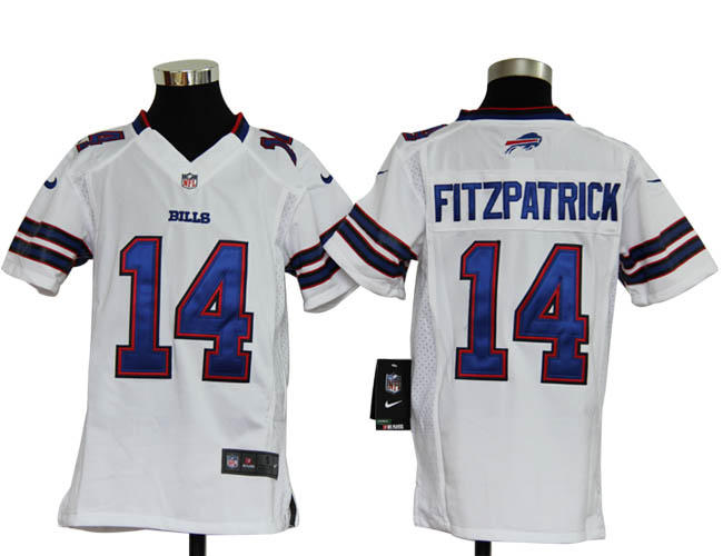 Nike Youth NFL Buffalo Bills Ryan Fitzpatrick 14 white Game Jersey